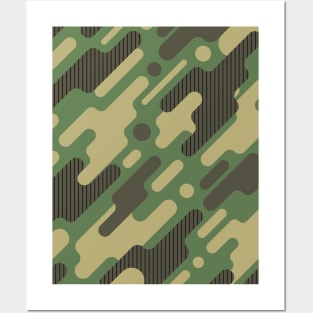 Camouflage Pattern 7, military pattern, green camo camping design Posters and Art